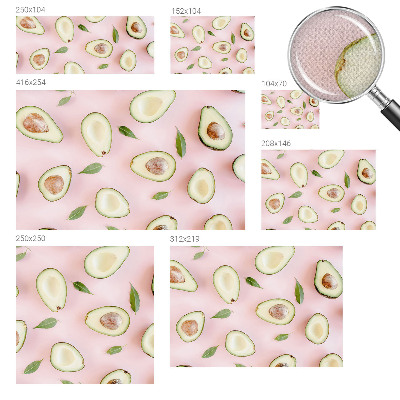 Peel and stick wall mural with an avocado composition