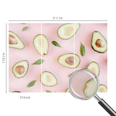 Peel and stick wall mural Avocado composition