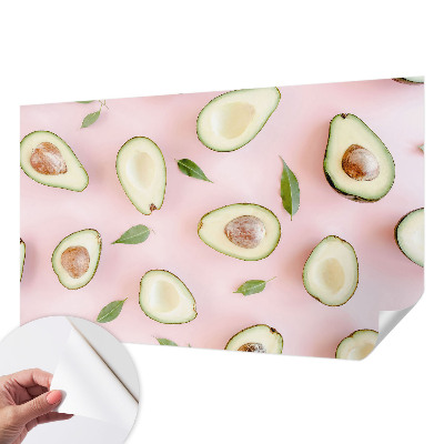 Peel and stick wall mural with an avocado composition