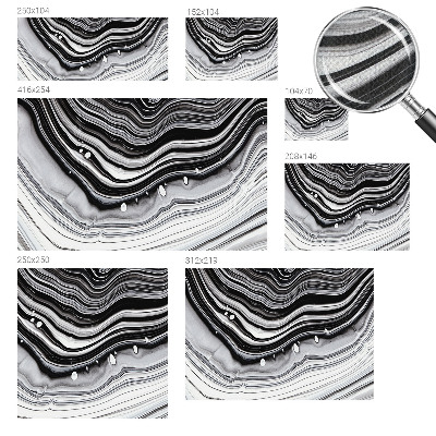 Self-adhesive wall mural with an optical waves pattern