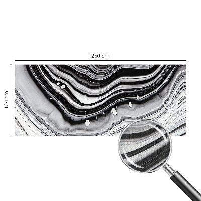 Self-adhesive wall mural with an optical waves pattern