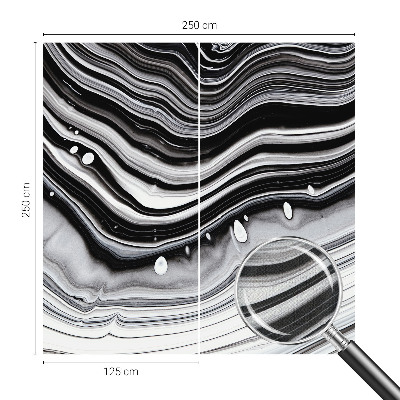 Self-adhesive wall mural with an optical waves pattern