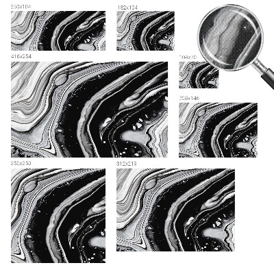 Stick-on wall mural Monochromatic waves