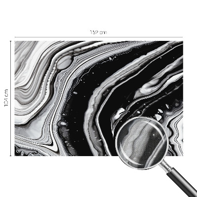 Stick-on wall mural with a monochromatic wave pattern