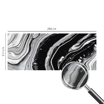 Stick-on wall mural with a monochromatic wave pattern