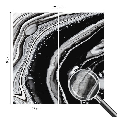 Stick-on wall mural with a monochromatic wave pattern
