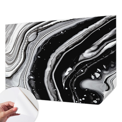 Stick-on wall mural Monochromatic waves