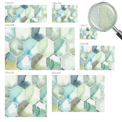 Removable wall mural Pastel hexagons