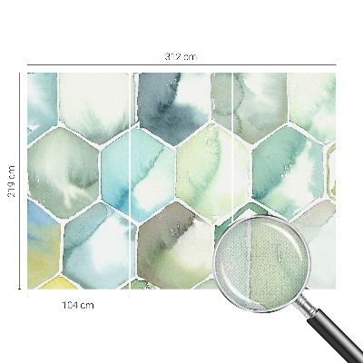 Removable wall mural Pastel hexagons