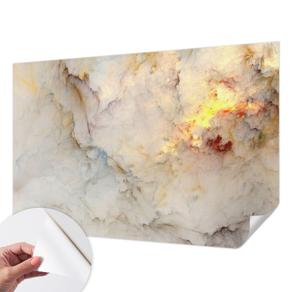 Peel and stick wall mural for bedroom with a colorful landscape design