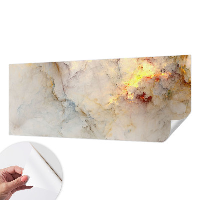 Peel and stick wall mural for bedroom with a colorful landscape design