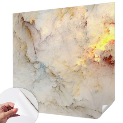 Peel and stick wall mural for bedroom with a colorful landscape design