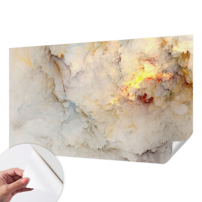 Peel and stick wall mural for bedroom with a colorful landscape design