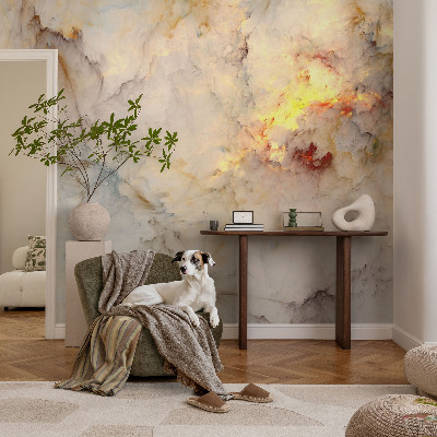 Peel and stick wall mural for bedroom with a colorful landscape design
