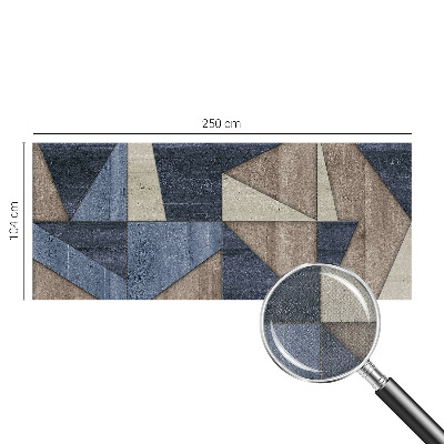 Nursery wall mural with geometric patterns