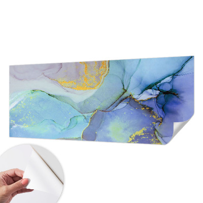 3D photo wallpaper mural with watercolor shapes design