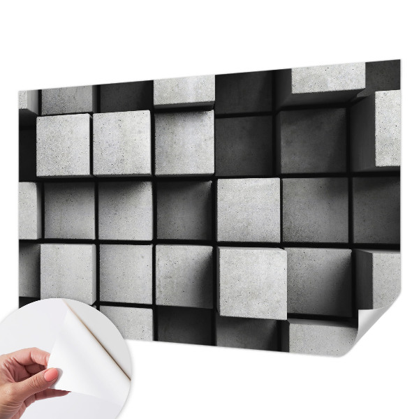 3D wall mural Geometric cubes