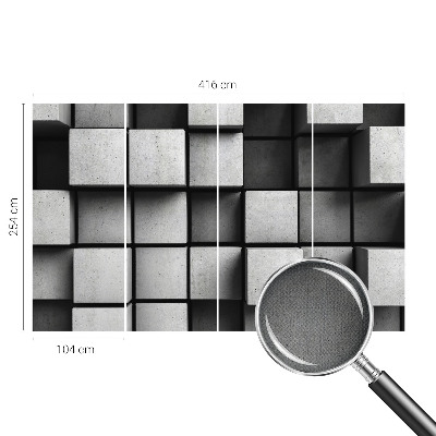 3D wall mural Geometric cubes
