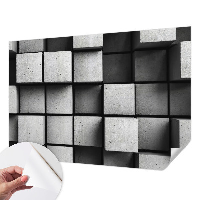 3D wall mural Geometric cubes
