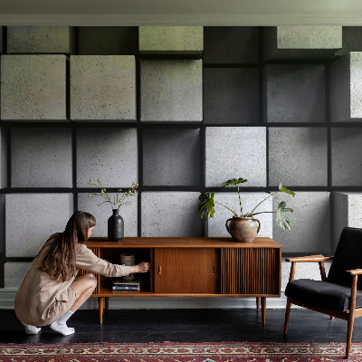 3D wall mural Geometric cubes