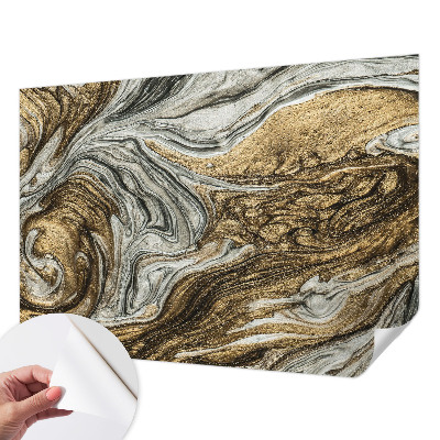 Baby room wall mural with abstract swirls