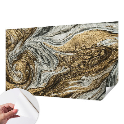 Baby room wall mural with abstract swirls