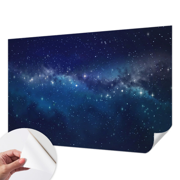 Peel and stick wall mural featuring a Starry Night design