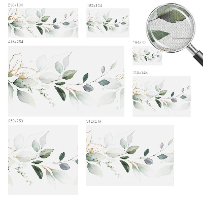 Self-adhesive wall mural Green leaves