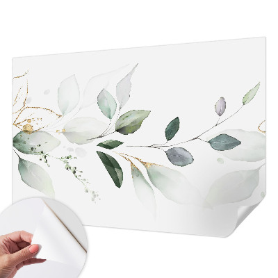 Self-adhesive wall mural Green leaves
