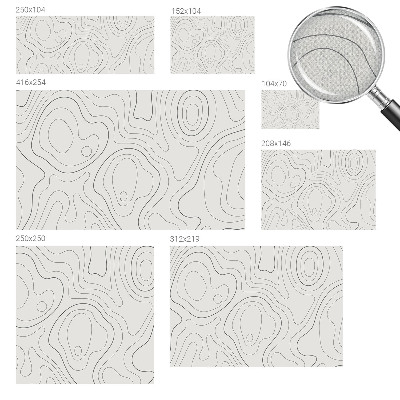 Peel and stick wallpaper mural with fluid line design