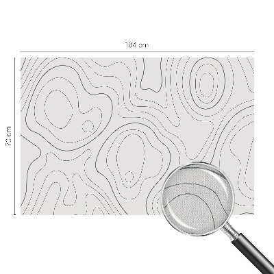 Peel and stick wallpaper mural with fluid line design