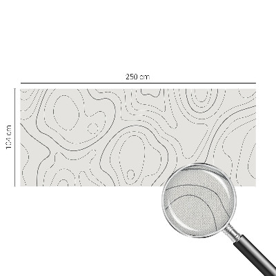 Peel and stick wallpaper mural with fluid line design