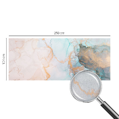 Stick-on wall mural with watercolor wave design