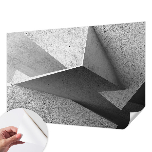Self-adhesive photo wallpaper with a geometric structures motif