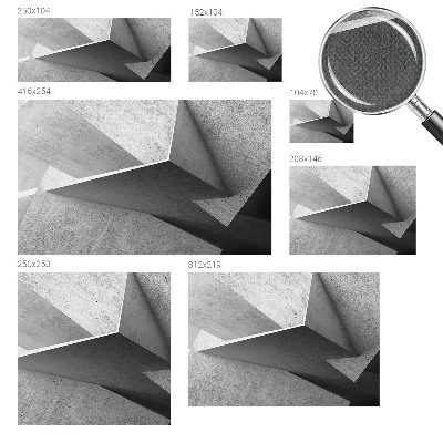 Self-adhesive photo wallpaper with a geometric structures motif