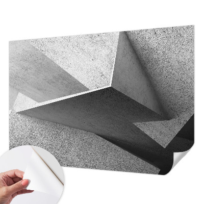 Self-adhesive photo wallpaper with a geometric structures motif