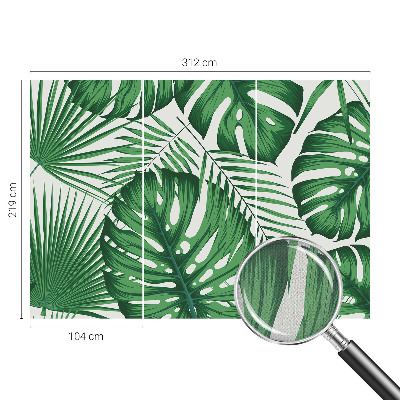 Removable wall mural Tropical leaves