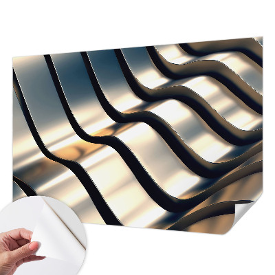 Removable wall mural wallpaper Metal waves