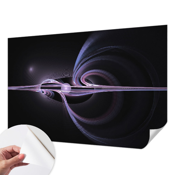 Peel and stick wall mural for bedroom with a cosmic abstract design
