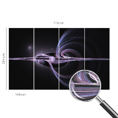 Peel and stick wall mural for bedroom with a cosmic abstract design