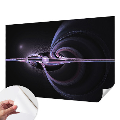 Peel and stick wall mural for bedroom with a cosmic abstract design