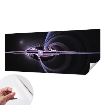 Peel and stick wall mural for bedroom with a cosmic abstract design