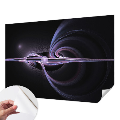 Peel and stick wall mural for bedroom with a cosmic abstract design