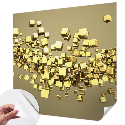 Nursery wall mural with a creative cubes design