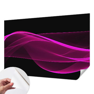 3D wall mural with pink ribbon motif