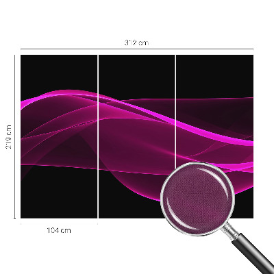 3D wall mural with pink ribbon motif