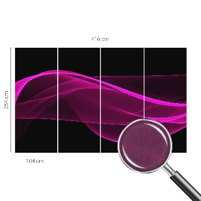 3D wall mural with pink ribbon motif