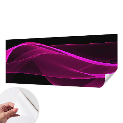 3D wall mural with pink ribbon motif