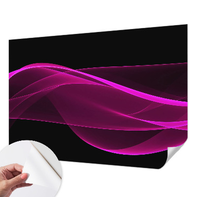 3D wall mural with pink ribbon motif