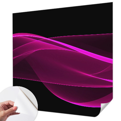 3D wall mural with pink ribbon motif
